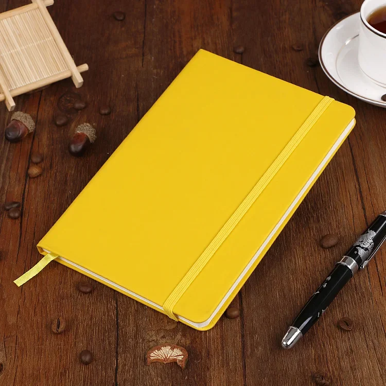 Custom Wholesale Promotional A4 Business Aesthetic Linen Journals Notebook PU Leather Hardcover Notebooks For Students