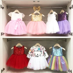 American 18 pollici ragazza bambola paillettes gonna vestiti brillante carino Mini abito per 43cm bambino neonato, OG, accessori per bambole fai da te giocattolo