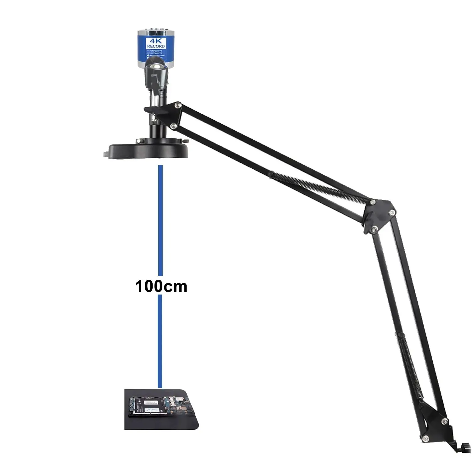 4K Digital Microscope for Electronics 48MP Type-C Camera 150X C Mount Zoom Lens Professional Repair Microscope with Ring Light