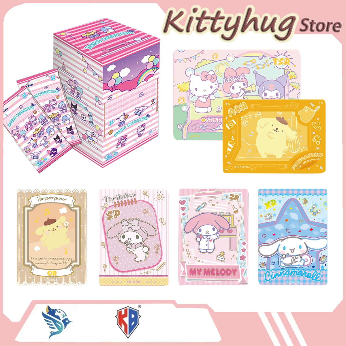

Оригинальные коллекционные карточки Kabao Sanrio: Hello Kitty, Kuromi, Melody. Красочный подарок для девочки на день рождения.
