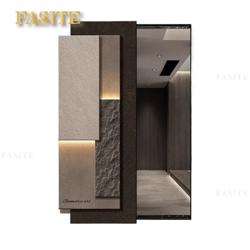 For Light Luxury High End Full Length Mirror Decorative Painting Hidden Push Pull Wall Art 2025 New Model Space Saving Home