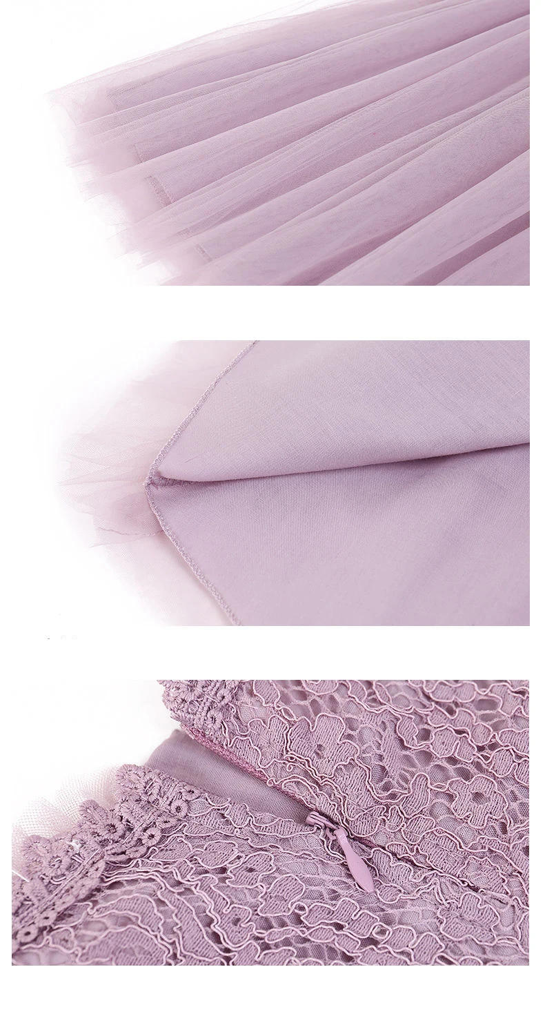 Frühling Herbst Kinder Mädchen Kleider Laterne Hülse Spitze Prinzessin Kleid Perle Süße Oansatz Mesh Party kinder Kleidung Vestidos – Detail 14