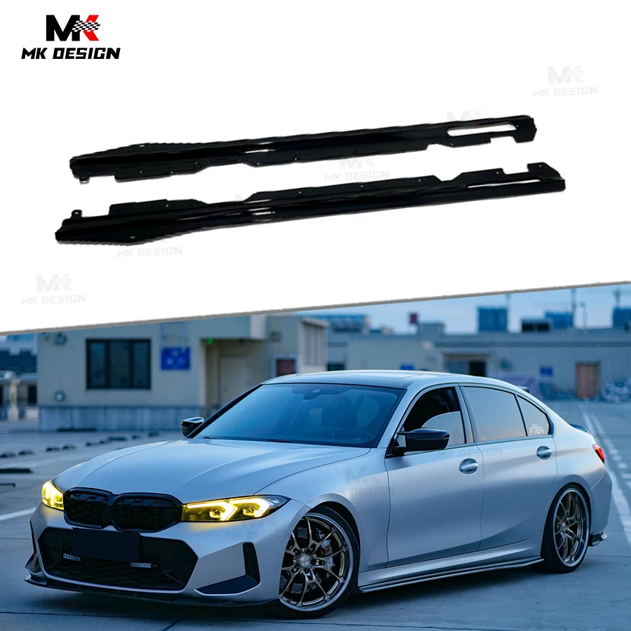 

ABS VTEN Style Side Skirts Extension Lip Aprons for BMW 3 Series G20 G28 LCI 2023-2024 Gloss Black Side Skirts Auto Parts