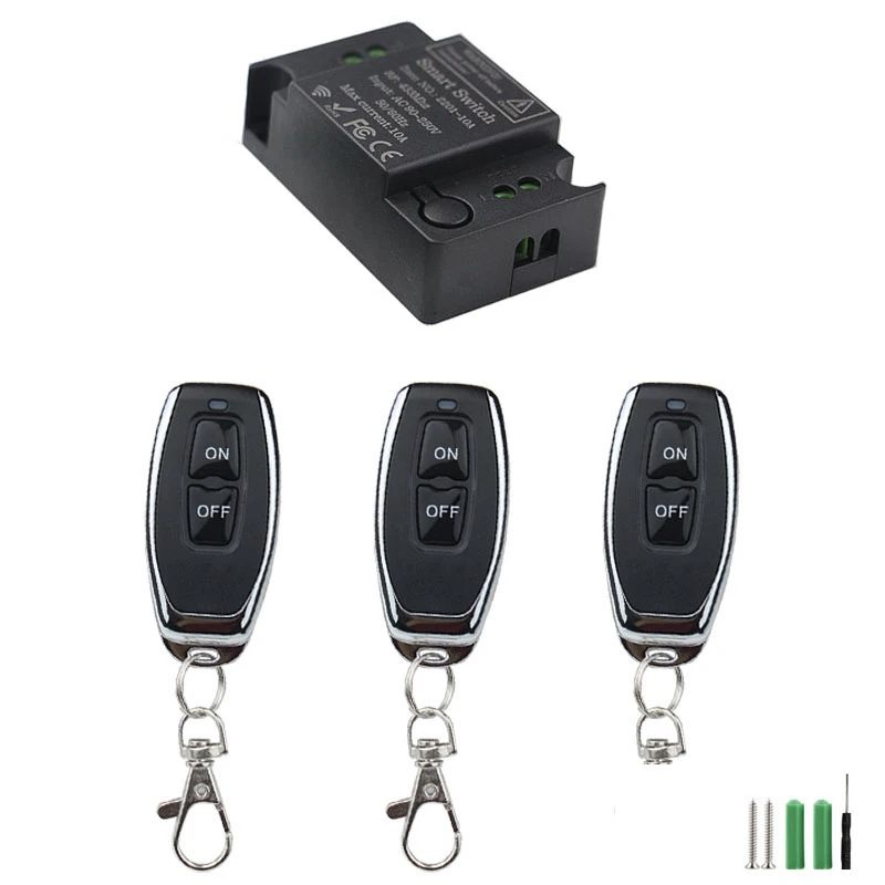 【Must-Haves】433Mhz 220V Lamp Wireless Remote Control Switch ON/OFF Remote Control Receiver Transmitter For Led Lights Bulb DIY