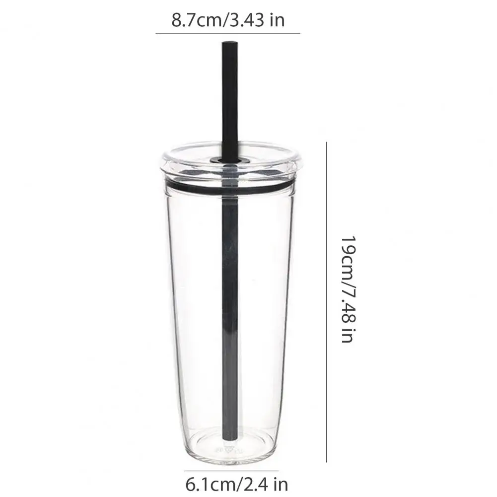 Portable Straw Cup 20oz Colorful Tritan Tumbler for Iced Coffee Juice Tea Milk Fun Party Cup Drinkware Gift for Teens view 6