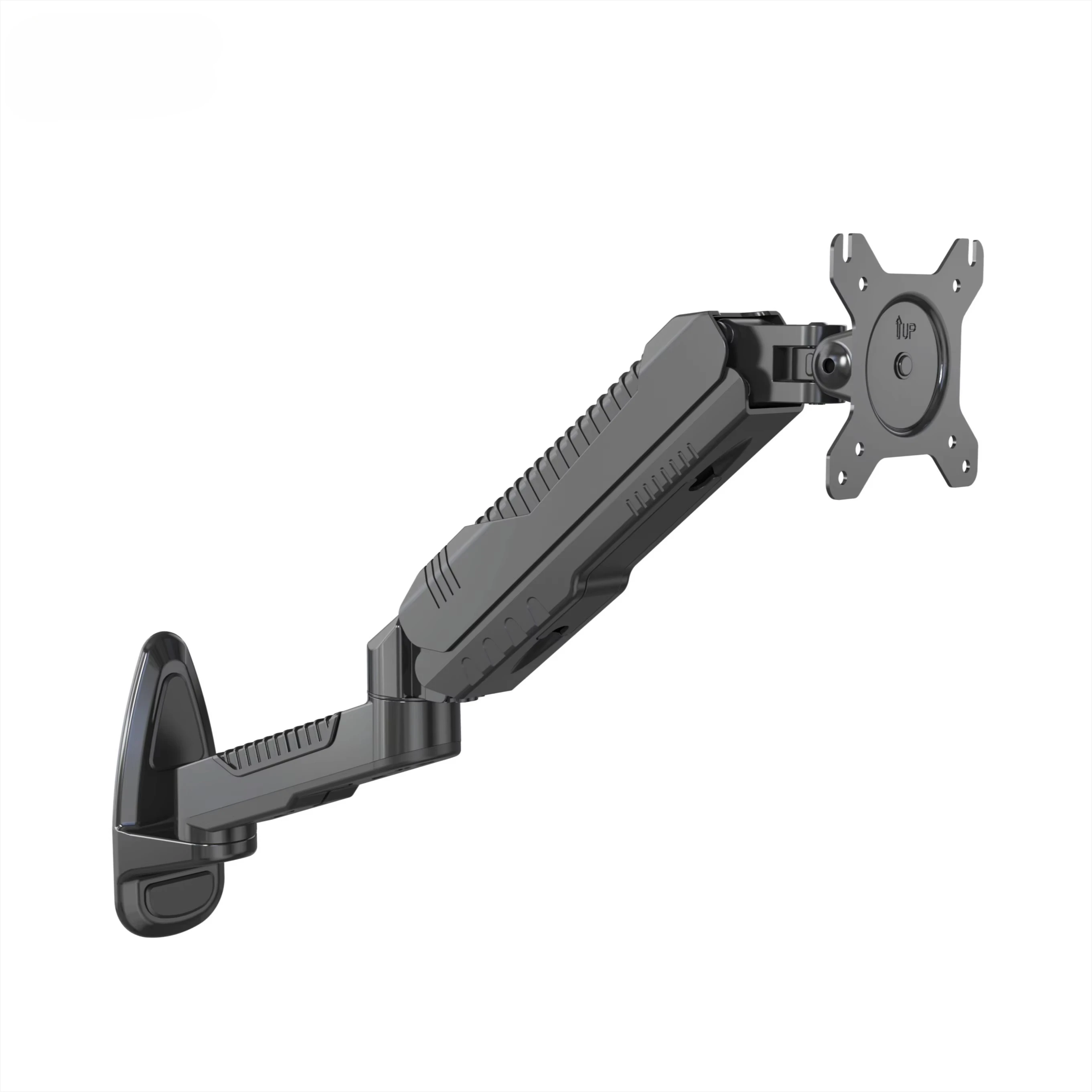 

V-mounts Black Gas Spring Height Adjustable Arm Wall Mount for 15-27'' Screen Weight Capacity 6.5kg/14.3lbs VM-GC12W