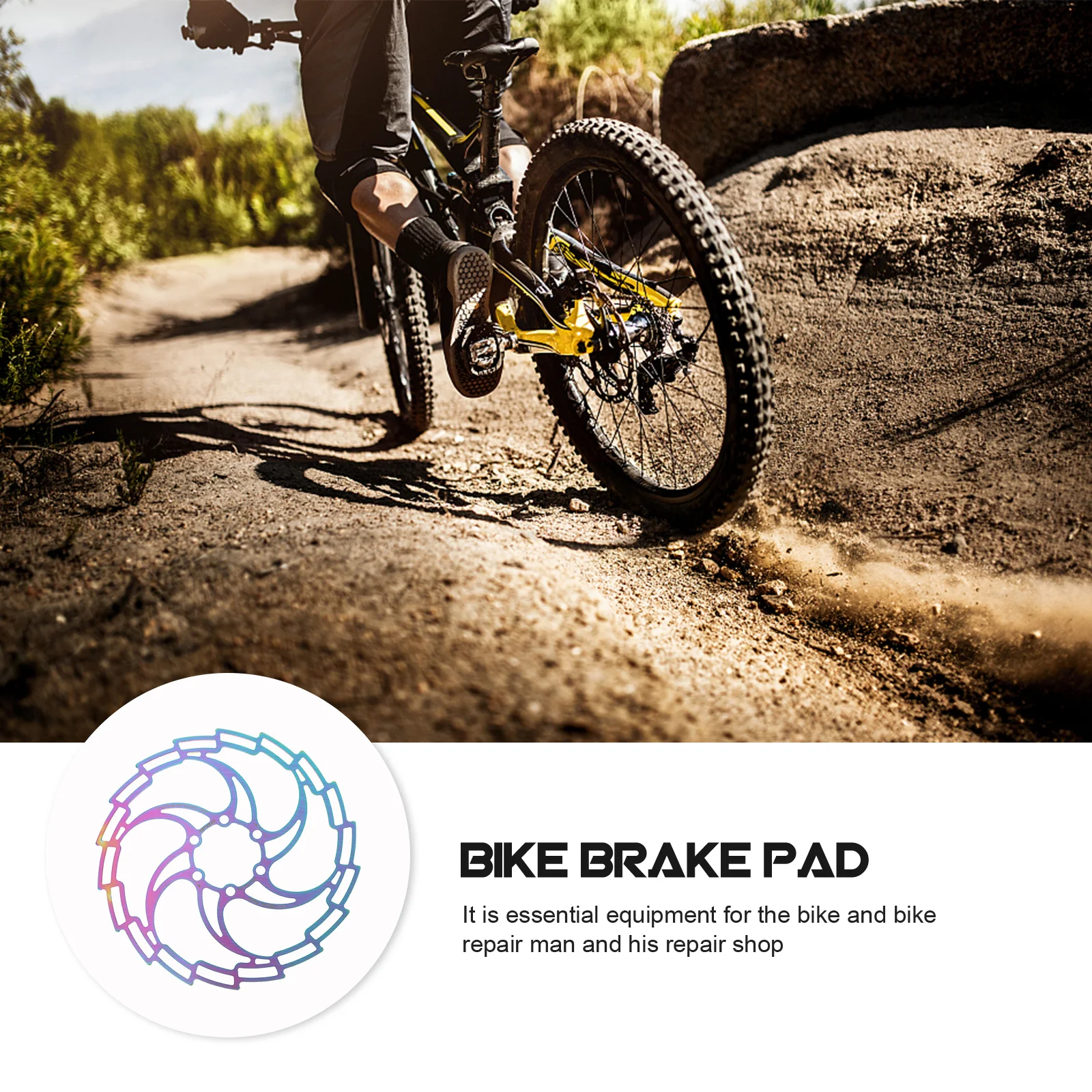 

1Set Stainless Steel Bike Brake Pad Hollowed-Out Six-Pin Disc for Mountain Bike Repair and Maintenance Brake Pad