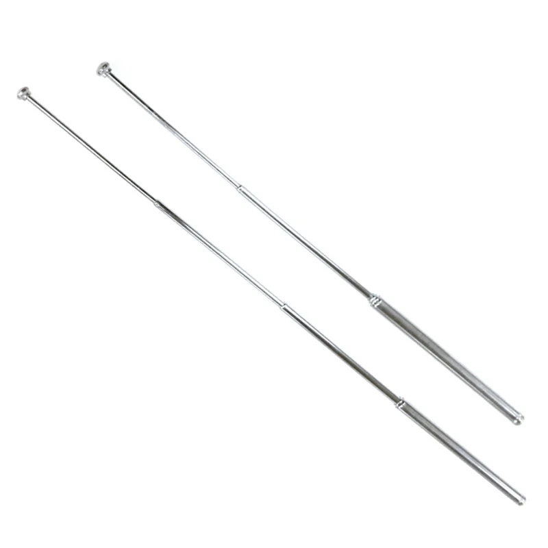 1Pc AM FM Radio Universal Antenna 5 Sections Telescopic Stainless Steel Aerial Antenna Female Antenna Rod Antenna Radio Tools