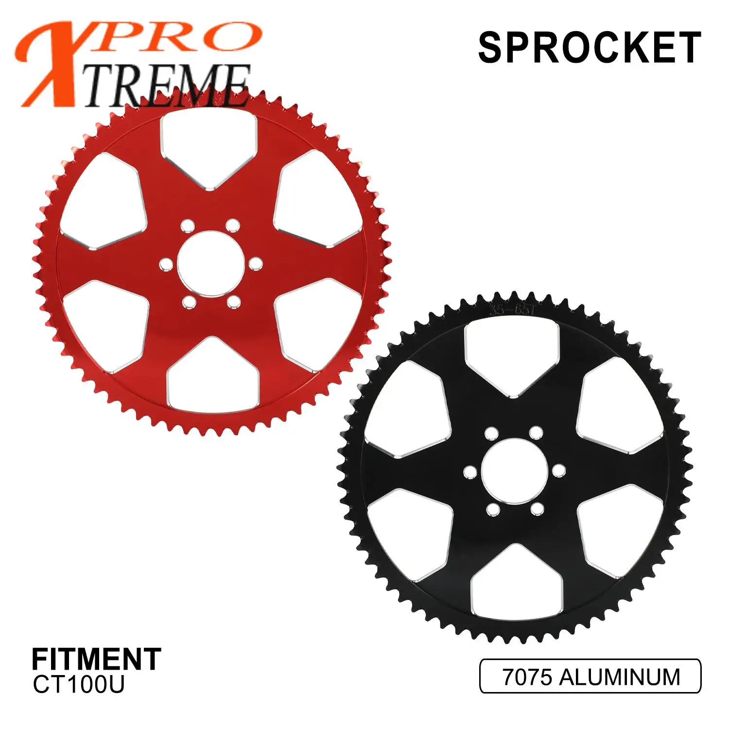 

Motorcycles Accessories Chain Sprocket Front Rear Gear Chain Wheel 65T Aluminum 7075 Replacement Parts For CT100U Dirt Bike