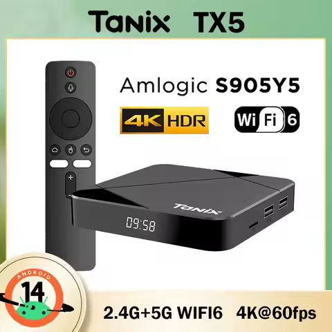 Android 14 Tanix TX5 TV Box Amlogic S905Y5 Smart TV Box BT 2.4G&amp;5G Wifi6 4G/32G 2G/16G 4K@60fps HDR Media Player Set Top Box