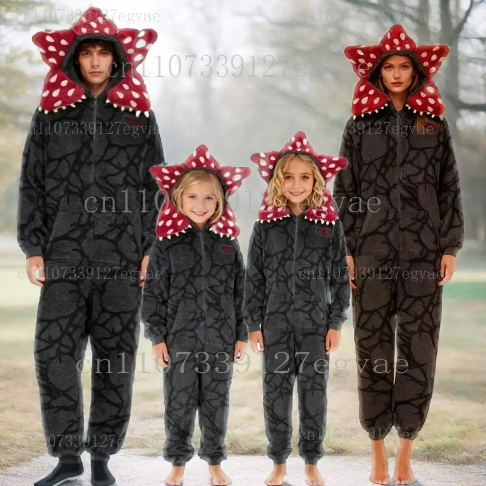 

Kids Winter Pajamas Anime Pajamas Thicken Cannibal Flower Cosplay Costume Unisex Pyjamas Flannel Onesie Jumpsuit Sleepwear