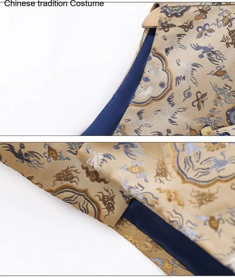 Bigsize 4Xl 5Xl أكمام تانغ ملابس النساء سترة أنيقة جديد النمط الصيني Hanfu قمة فاخرة الجاكار أغنية الديباج أبلى