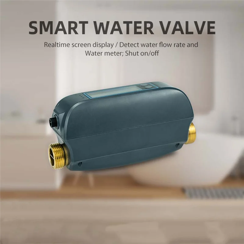 A37T-Tuya Smart Wifi Water Valve With Water Flow Rate And Water Meter Shut On/Off Remote Control Real Time Display