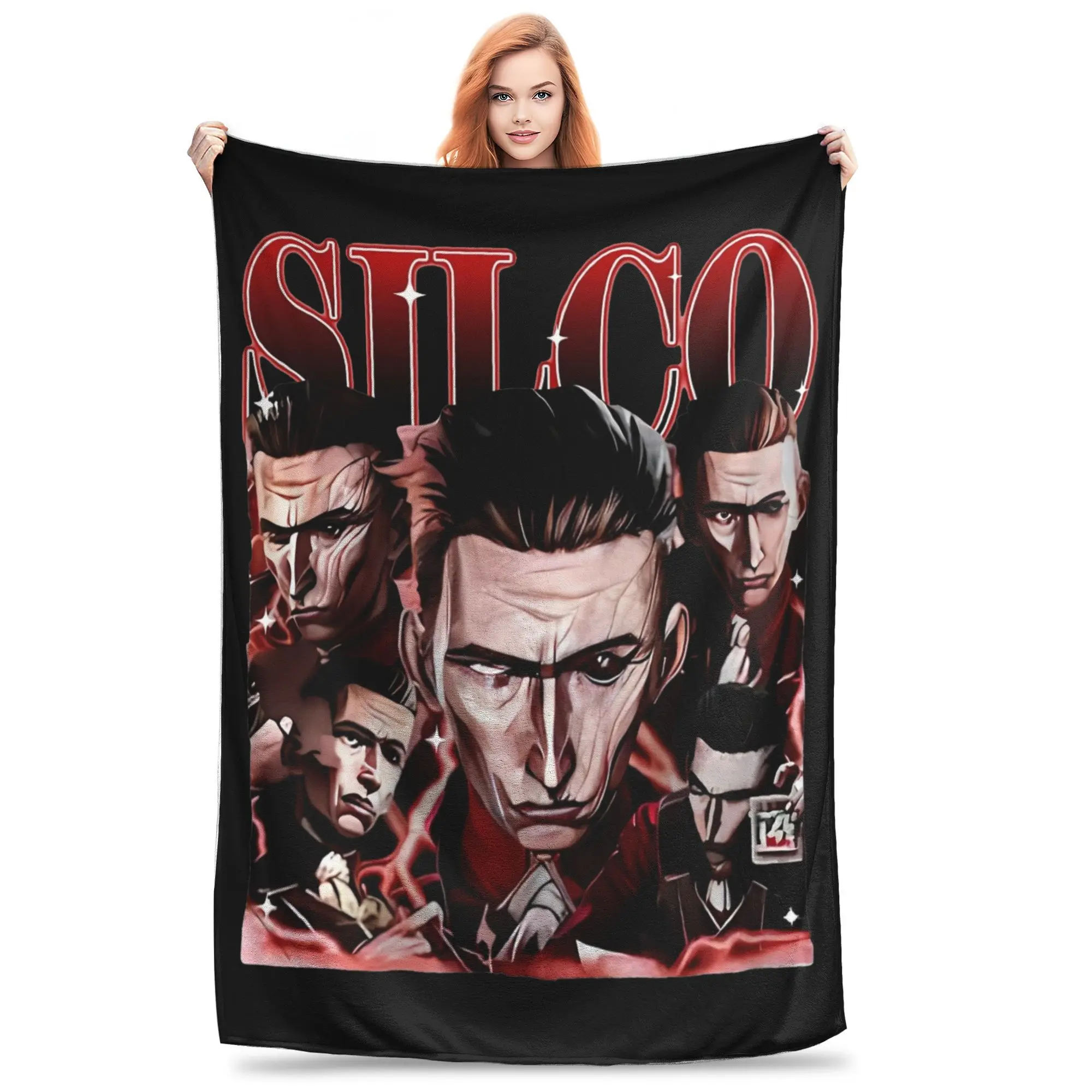 Silco Arcane Dark Villain Blankets Velvet L-Leagues of Legend Multi-function Super Warm Throw Blankets for Sofa Car Bedspreads