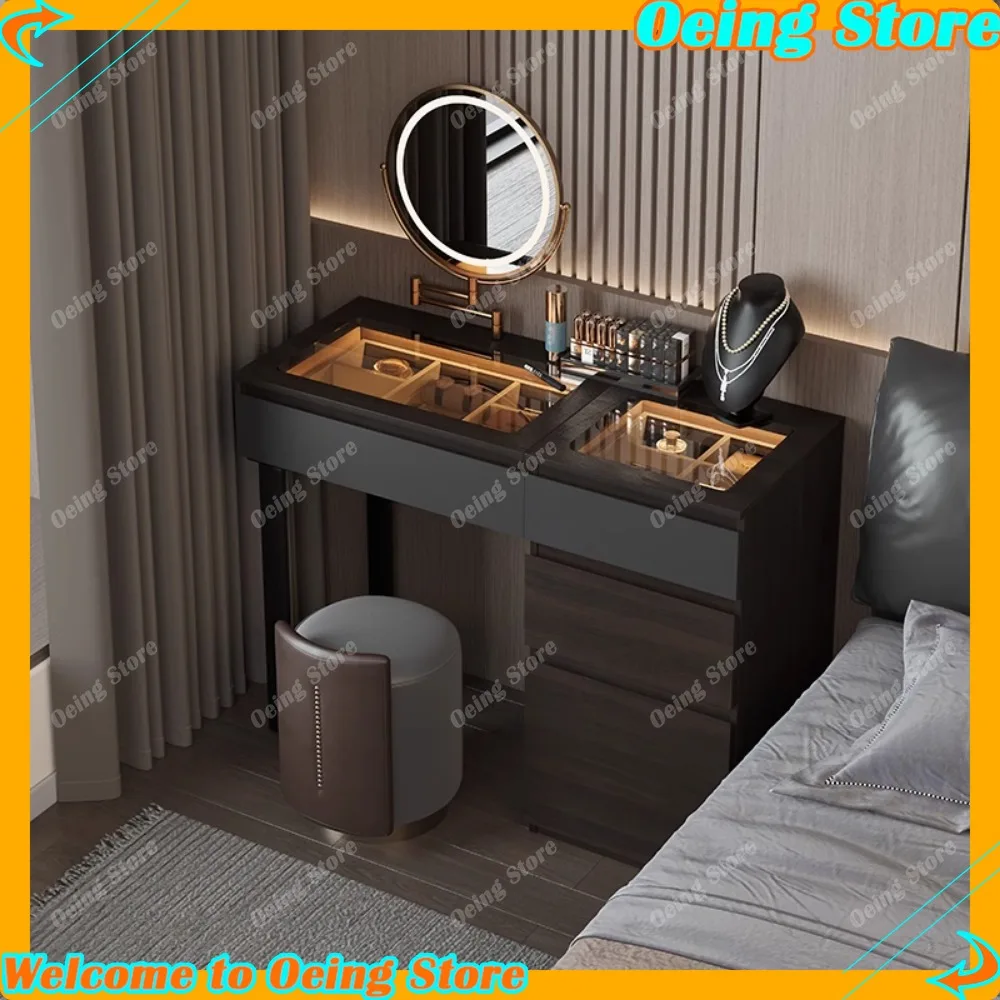 

Nordic Designer Dressing Table Glass Black Luxury Women Dressing Table Mirror Bedroom Comoda Pra Quarto Home Accessories