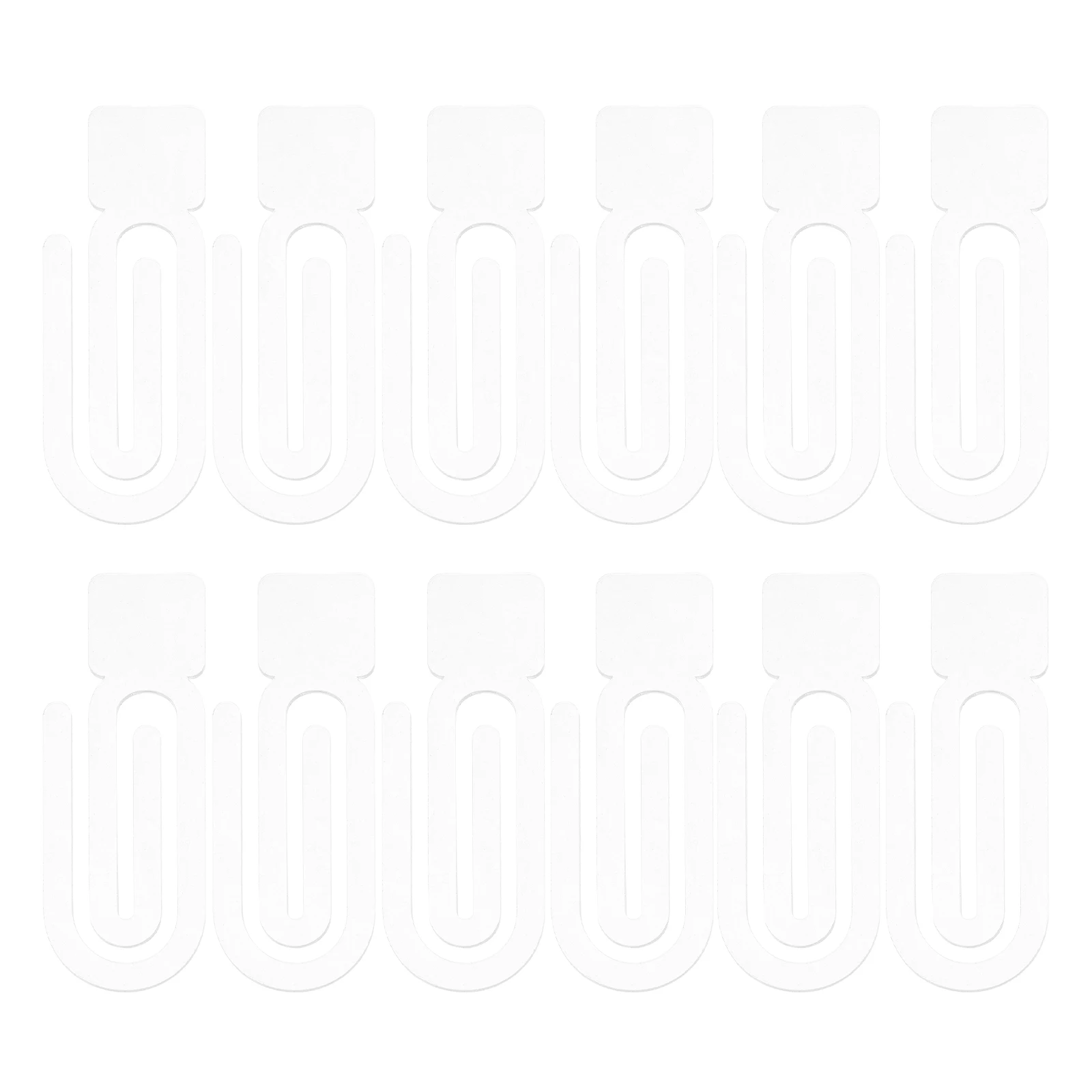 12 graffette di carta acrilica grandi, segnalibro creativo, sublimazione Jumbo, spazi vuoti, trasparente, pagina di libro, clip, cancelleria fai da te