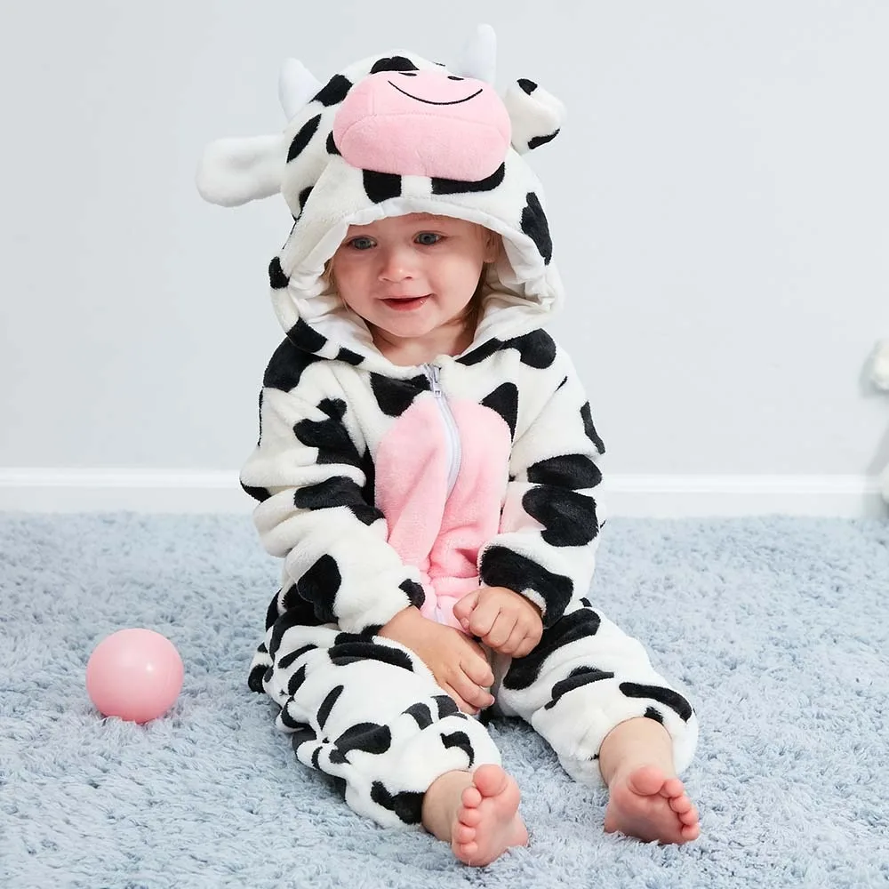 

Cute Cartoon Flannel Baby Rompers Stitch Rabbit Panda Pajamas Cotton Baby Boy Girls Animal Costume Baby Jumpsuit Kigurumi Outfit