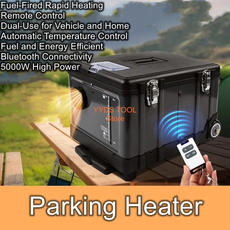 Portable Pull-Handle Diesel Heater Outdoor Tent, RV, Truck, Van Heater Hot Air Conditioner Parking Heater