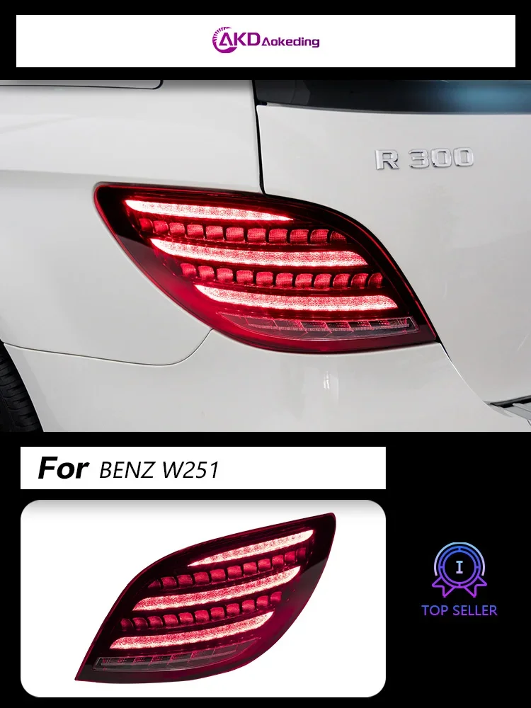 

For Mercedes-Benz R-class taillight assembly W251 modified Maybach taillight R300 upgraded LED water steering