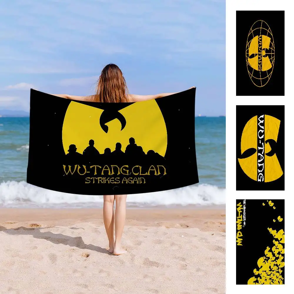 Hip Hop Group W-Wu T-Tang C-Clan Big Microfiber Beach Towels Quick Dry Towel Sand Beach Towels Pool Towel for Travel Swim Yoga