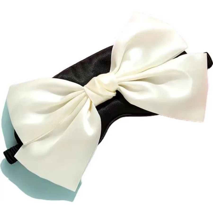 

Sleep Mask Adjustable Silk out Eye Mask with Bowknot Princess Style Perfect for Home Photography and Flights