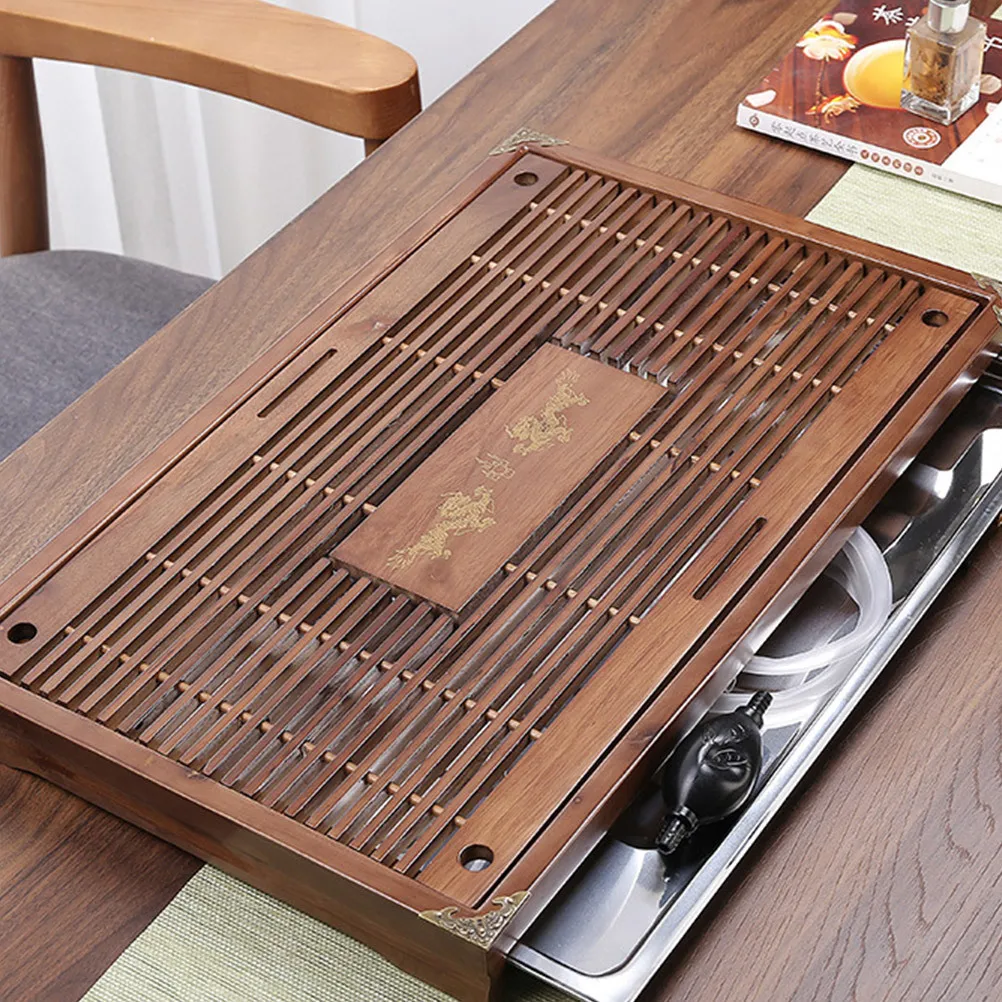 

Stainless Steel Tea Tray Creative Design Wear-Resistant Drip Tray for Tea Set Serving Home Restaurant Coffee Shop