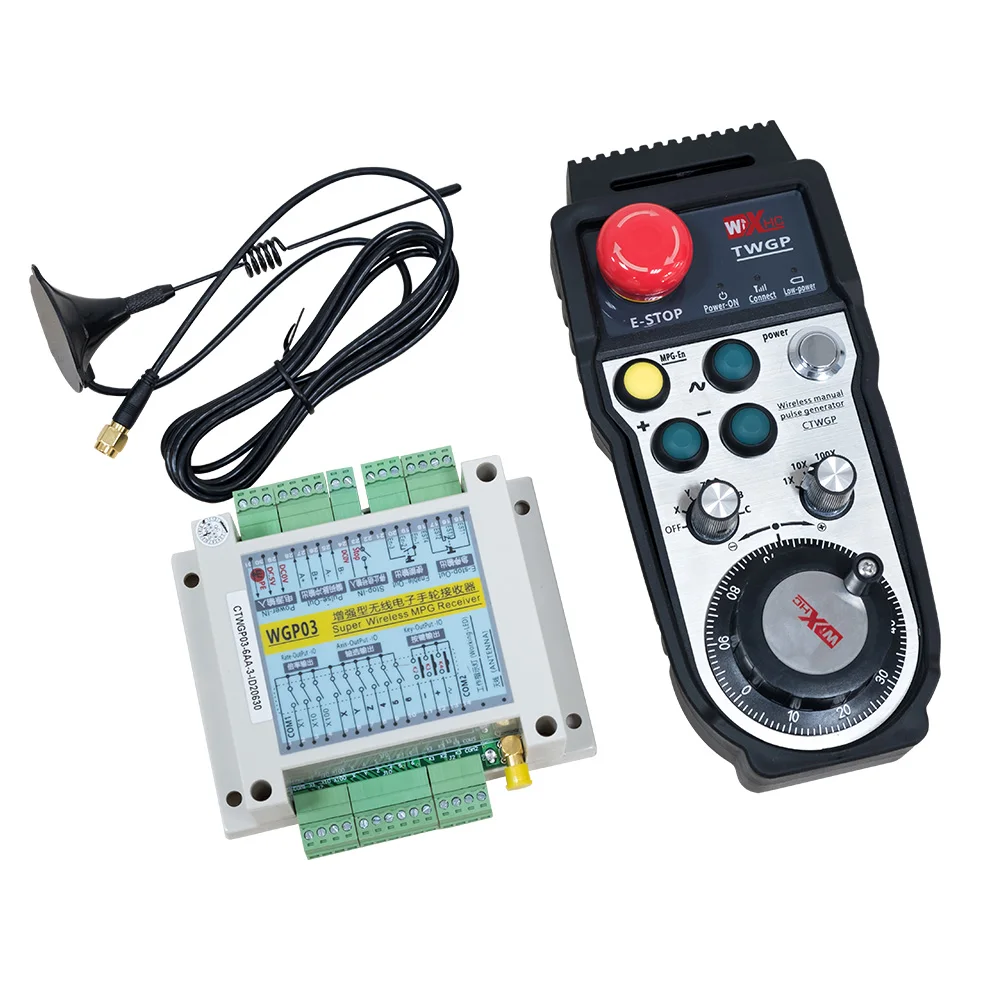 Cnc Pulse Generator 6 Axis With Emergency Stop And Enable Button Mpg Handwheell For Siemen Mitsubish Fanu c System