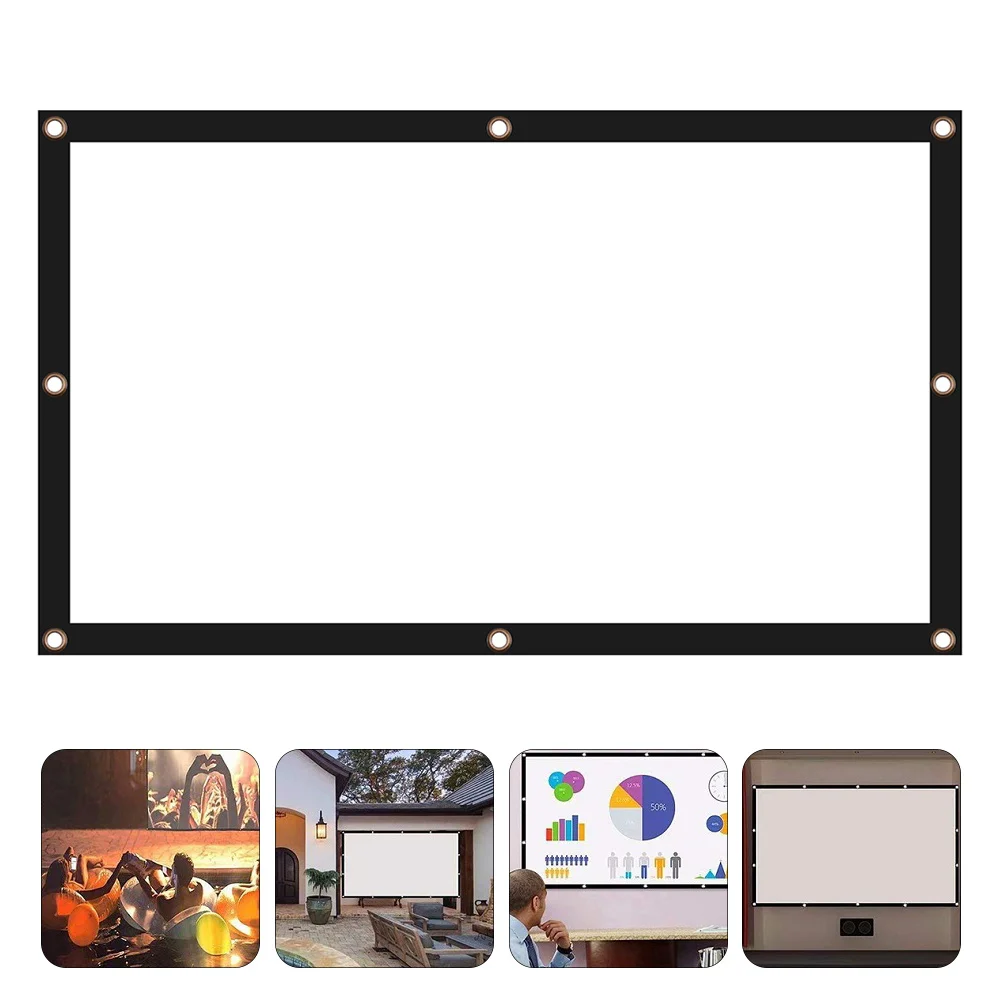 High Definition 120 Inch 16 9 Portable Foldable Projector Screen Indoor Outdoor Camping Movie Screen