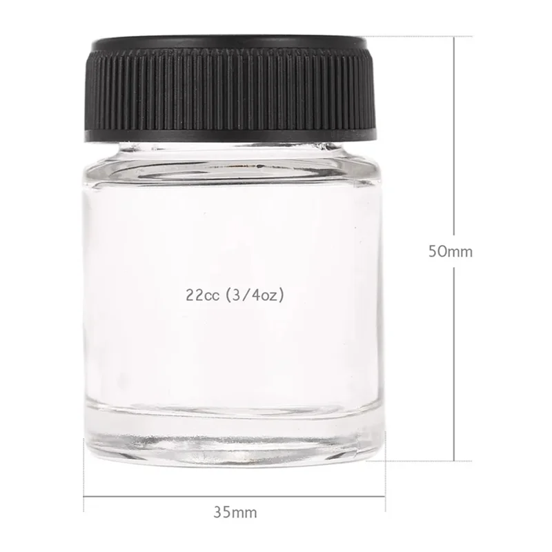 

2025 Trend Nail Art Airbrush Tank Glass Bottle Airbrush Tool Accessories Paint Cup 10 Pcs 22Cc Airbrush Paint Cosmetic Bottle Ja