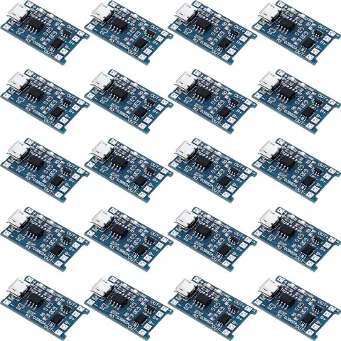 10pcs 5V 1A 18650 Lithium Battery Charging Board TP4056 Lithium Charging Mini/Micro USB Type C Charge Module With Protect