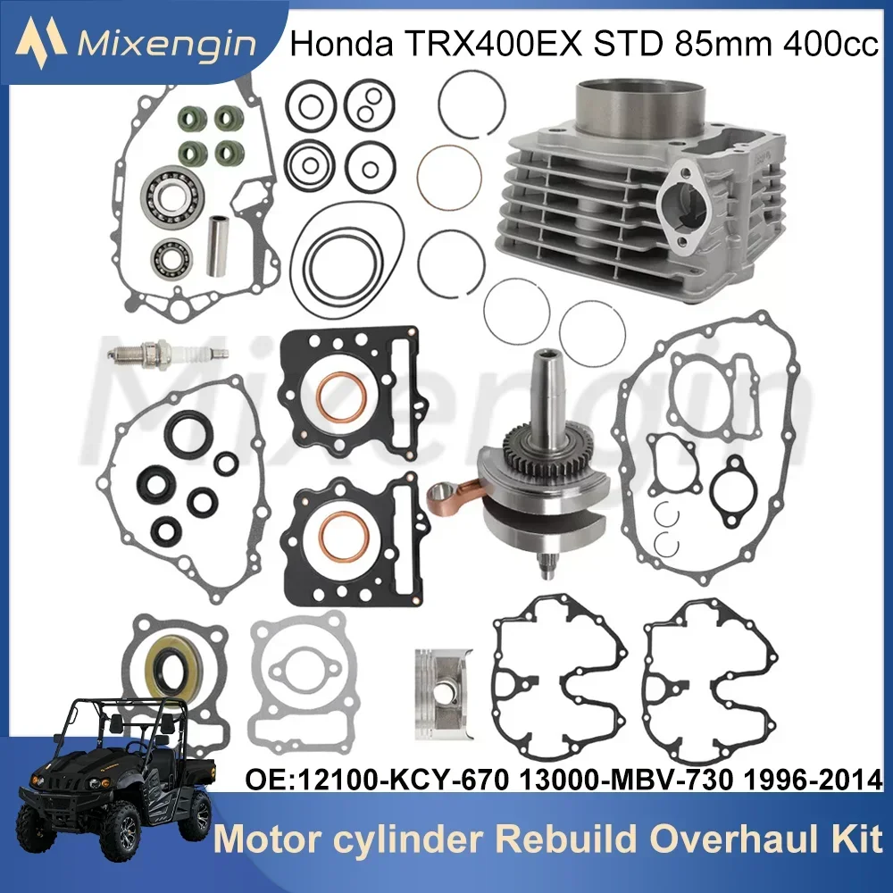 

ATV 400cc для Honda TRX400EX XR400R 12100-KCY-670 1996-2014 мотоциклетный цилиндр, прокладка поршня коленчатого вала, ремонтный комплект