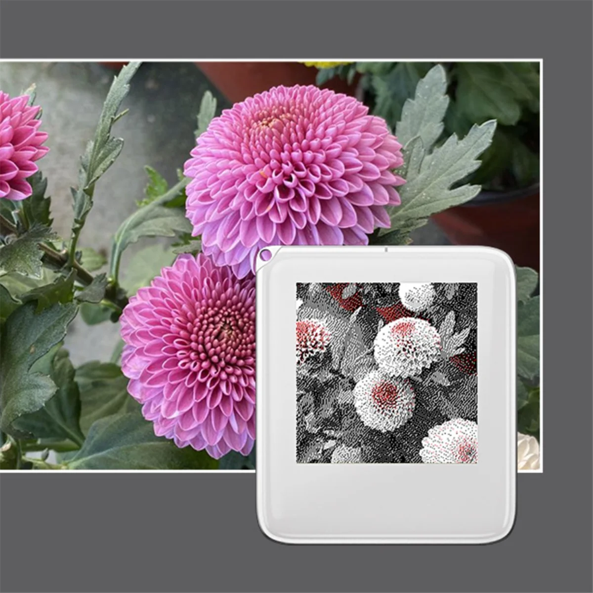 NFC Função Ink Keyring, 1,54 "Display Screen Image, transmissão sem fio Keychain