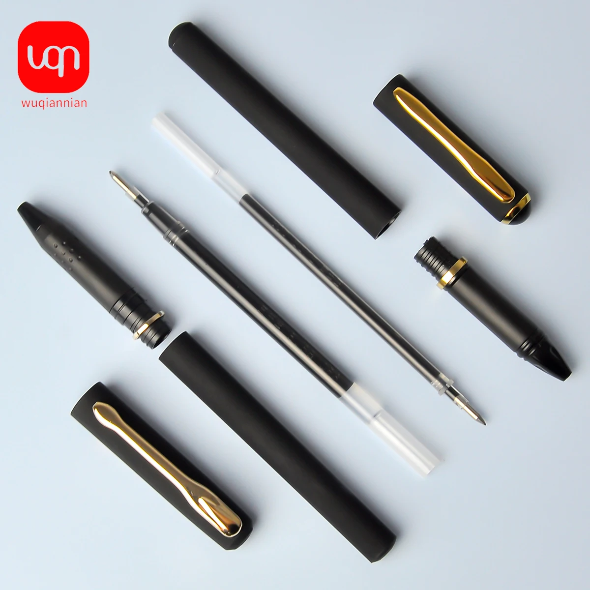 قلم جل ذو سعة كبيرة WQN 0.5/0.7 مل، قلم مكتب للكتابة السلسة 3/6/12 قطعة #6