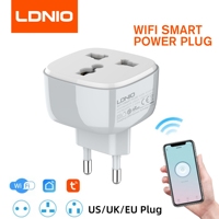 LDNIO Wifi Smart Plug Devices Socket With Timer Tuya APP Remote Control Smart Switch Alexa UK US EU to Universal Adapter