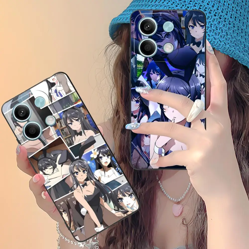 

Mai Sakurajima Mobile Phone Case for Xiaomi Redmi Note 14 13 12 11 A5 3 2 1 Pro Plus 4G 5G Colour Printing Luxury Pretty Cover