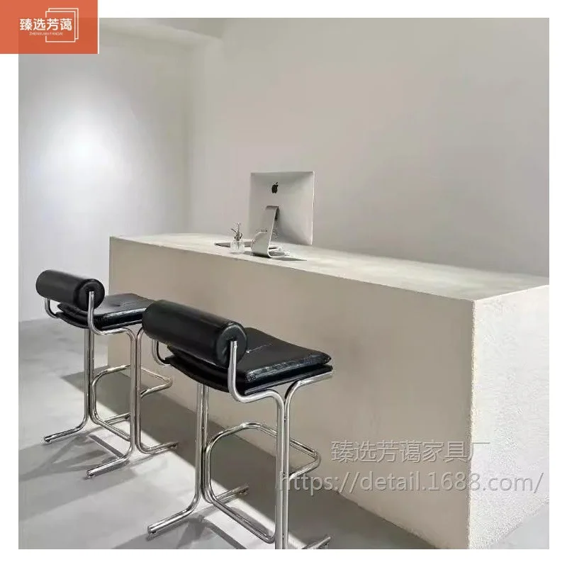 Gebrauchter Hochstuhl Designer Creative Bar High-End Island Barhocker aus Edelstahl