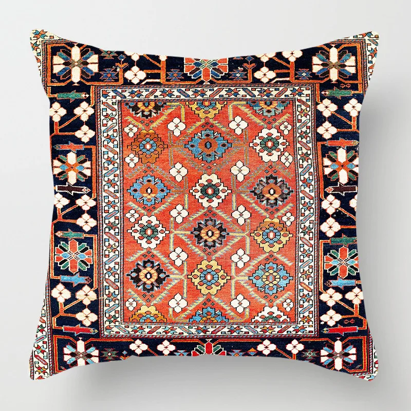 2022 New Ethnic Persian Pattern Decorative Pillow Case Turkish Middle Eastern Style Linen Sofa Home Decor Throw Cushion Cover