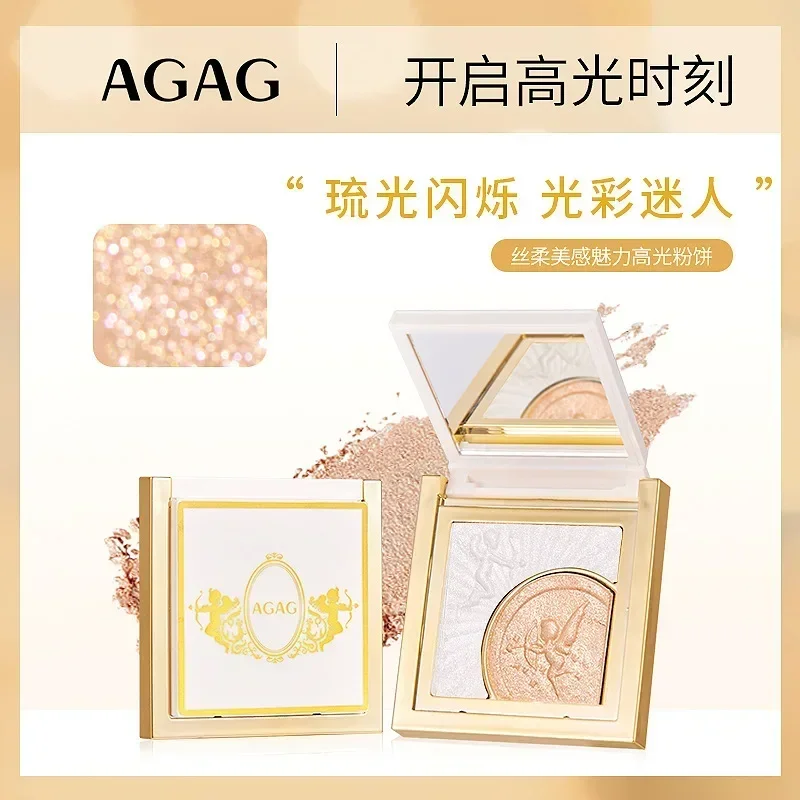 AGAG Palette di evidenziatori per il viso Trucco di bellezza rara Glitter per il corpo ad alta lucentezza Shimmer Glow Illuminatore per il viso Contouring a lunga durata
