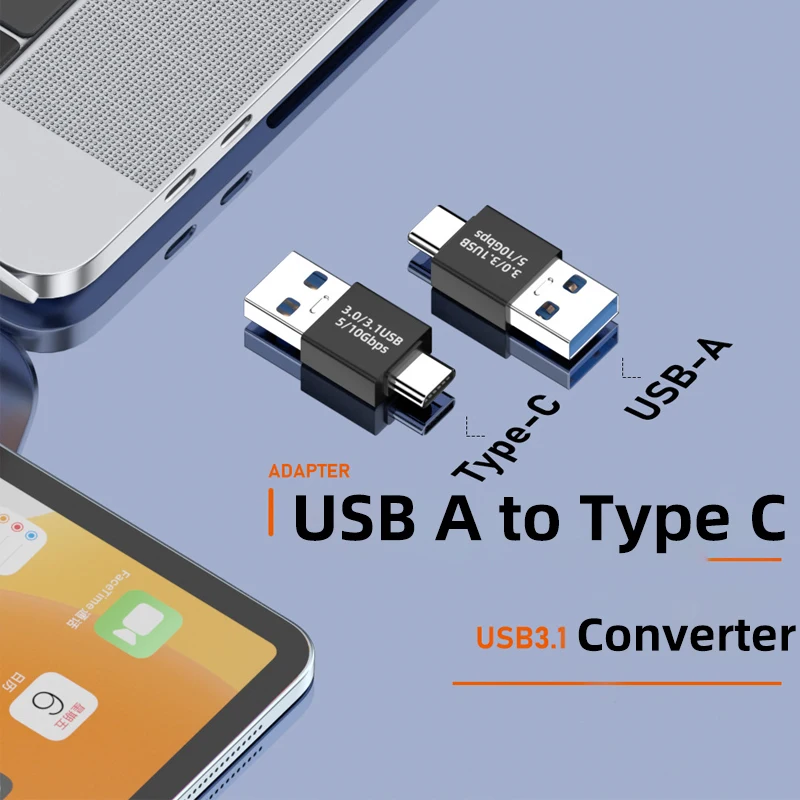 Adattatore USB C maschio convertitore da OTG tipo C a USB USB3.1 connettore Mini USB tipo C da 10Gbps per Tablet portatile Samsung Xiaomi Phone