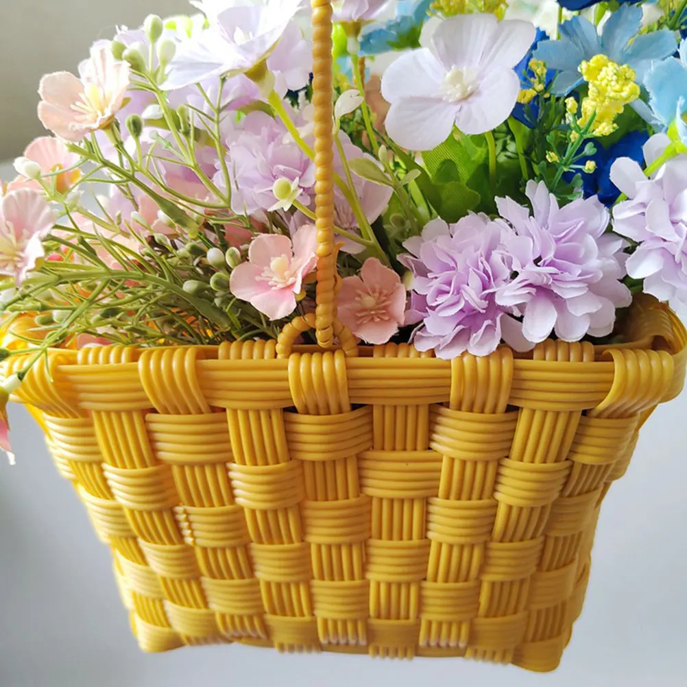 

Sturdy Large Woven Storage Baskets Multifunctional Handmade Portable Fruit Vegetable Organizer Kitchen Snacks Bread Container