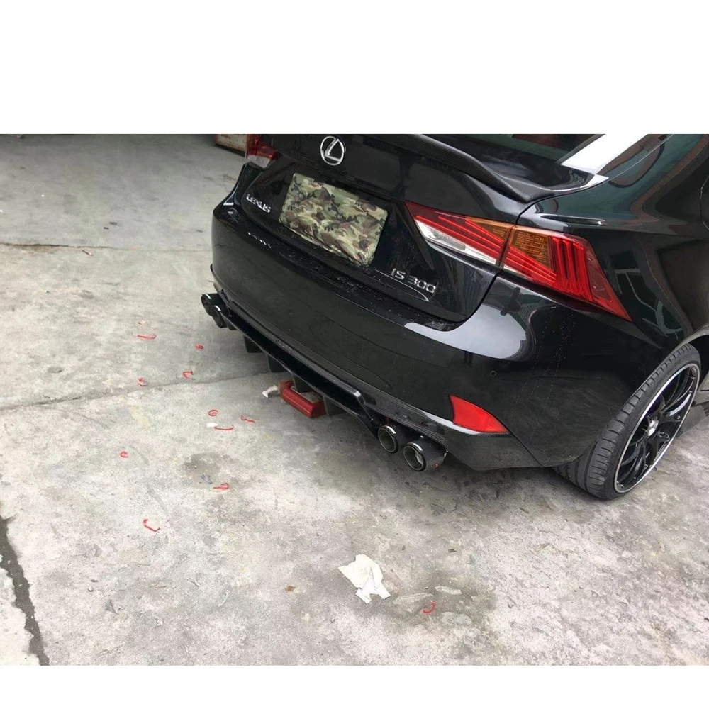 

Для Lexus IS IS200t IS250 IS350 IS300 F Sport Sedan 2016-2019 4-дверный задний диффузор, бампер из углеродного волокна, буксировочный сплиттер, спойлер