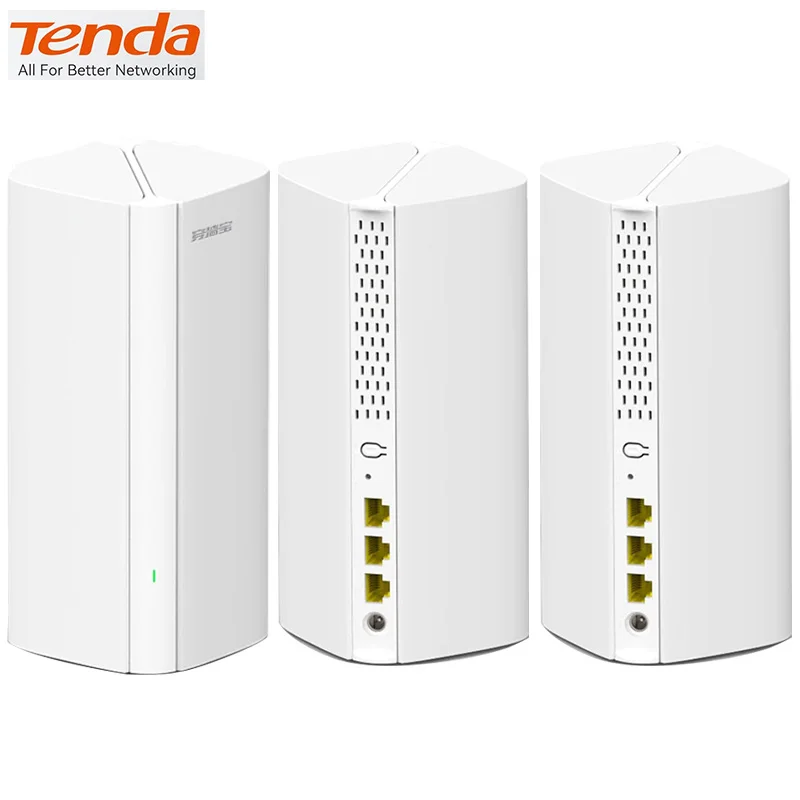 Routeur WiFi6 Gigabit sans fil Tenda Mesh12X 802.11AX double bande 2.4G/5GHz, couverture WiFi complète pour toute la maison, extension de portée longue distance
