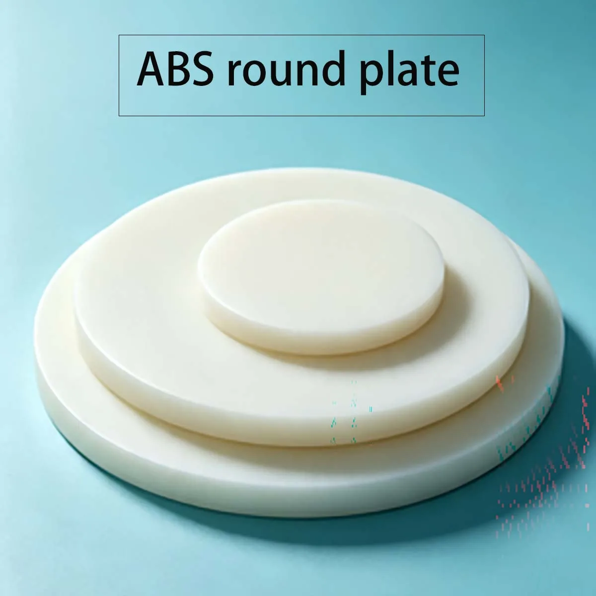 White/Beige Round ABS Plastic Sheet Thin Circular ABS Disc Custom Processing