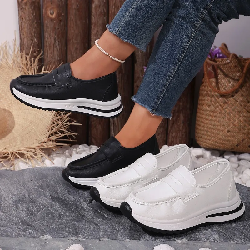 

Women Sneakers Fashion Soft Sole Anti Slip Designer Shoes Lightweight Shallow Mouth Loafers Outdoor Casual Female Sports Shoes