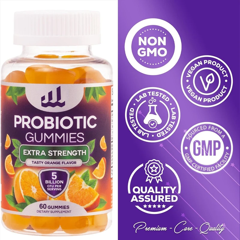 

Male and female daily probiotic gummies, health gummies, urinary, immune, and digestive health support, vegetarian