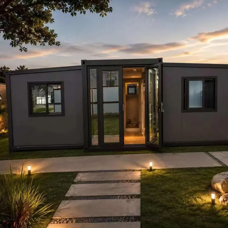Prefabricated Modular Container Houses 20Ft 40Ft Expandable Midcentury Modern Design Breathable