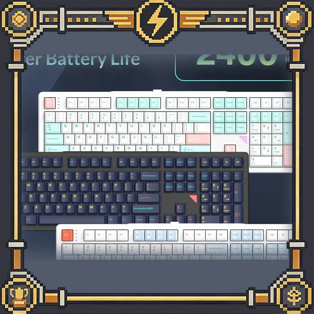 HELLO GANSS 3108T Mechanical Keyboard Quiet Office Gaming Keyboard Full Size Layout for Desktop Computer PC