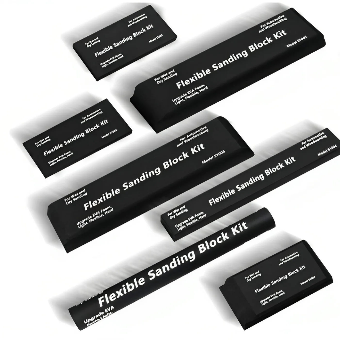 

7PCS Sanding Block Kit Flexible EVA Foam Wet or Dry Autobody Hand Sanding Blocks Kit for Automotive Car Wood Bodywork