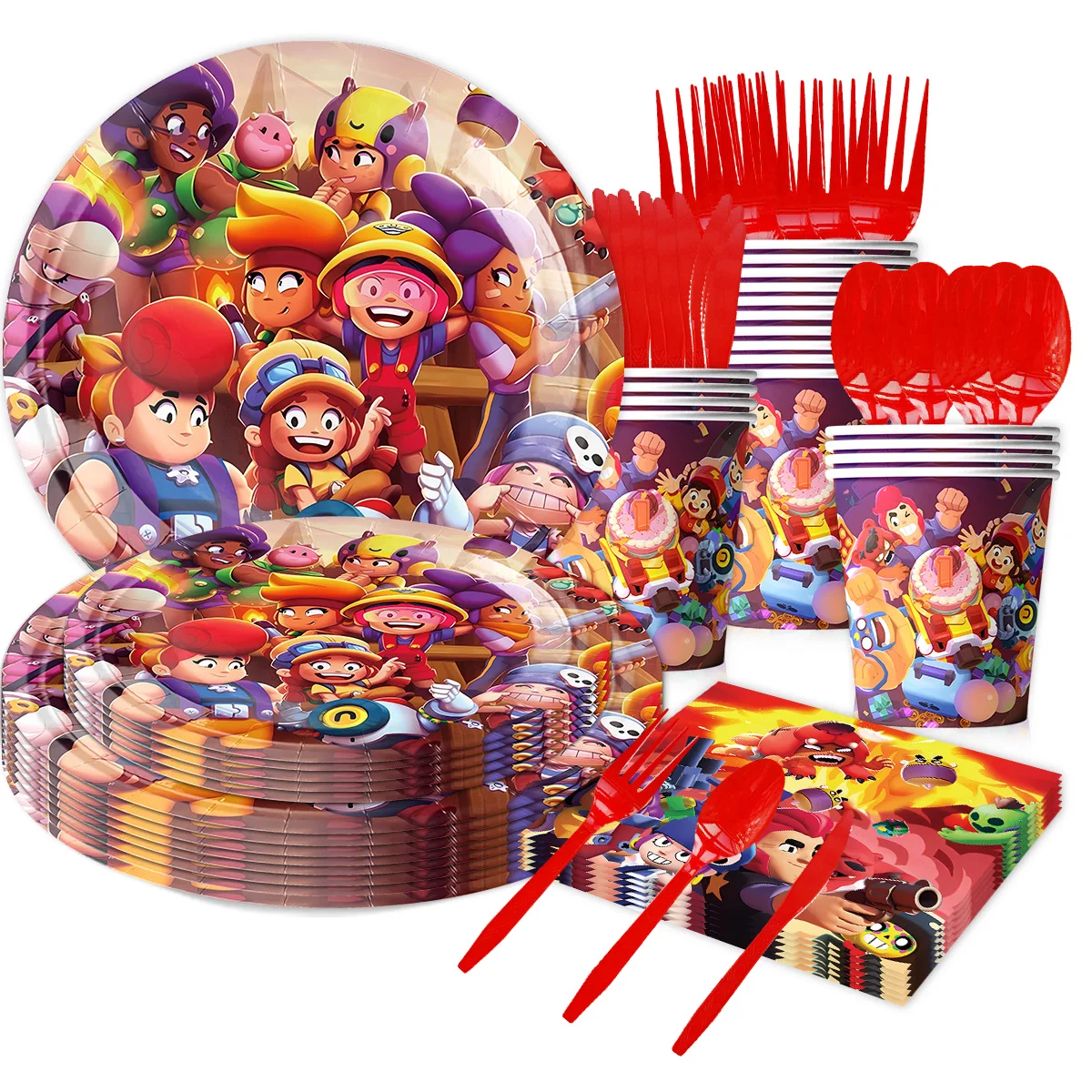 

Hot Game thme Birthday Party Decorations Disposable Tableware Tablecloth Plate Cup Napkin Baby Shower Boys Party Favors Supplies