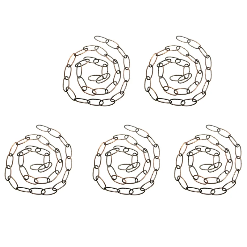 

A08M-5Pcs 1M Heavy Duty Chain For Vintage Chandelier Hanging Lamp,Red Bronze